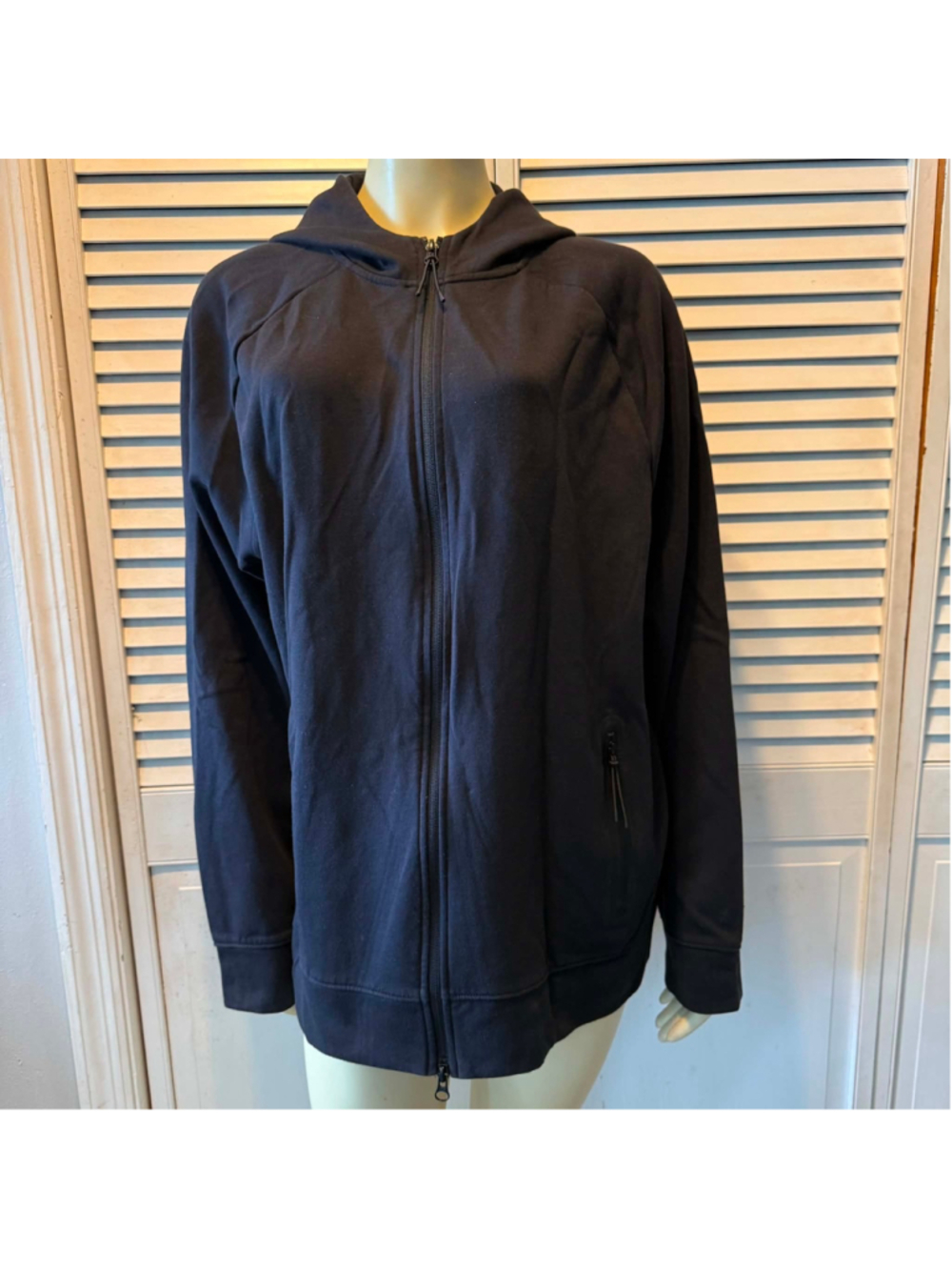 All in Motion Black Zip-Up Hoodie Jacket Size XL